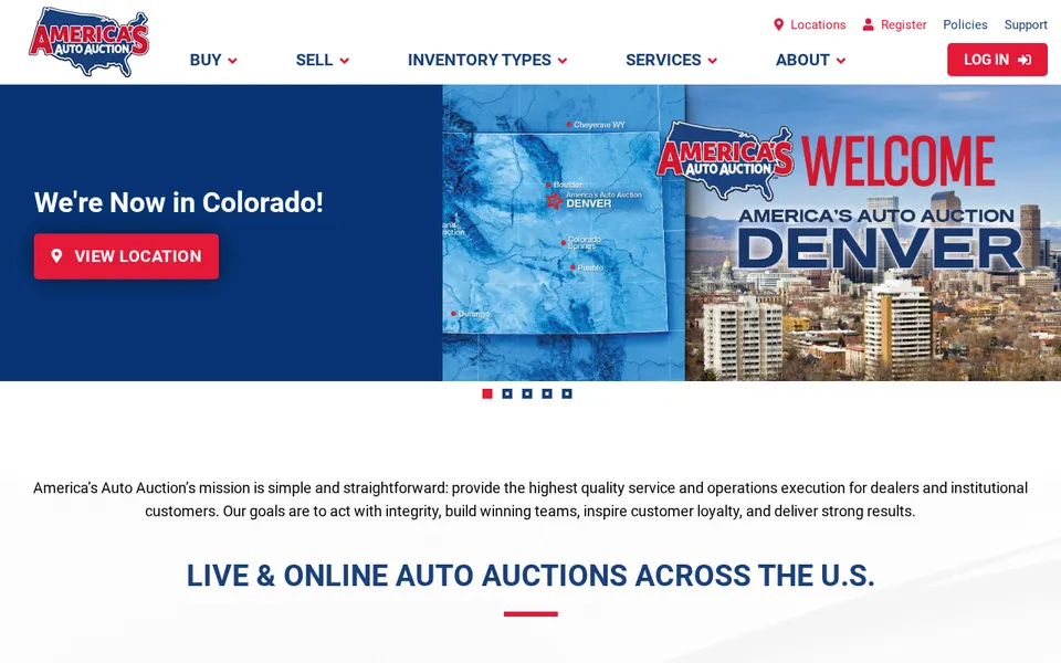 America's Auto Auction Pittsburgh website