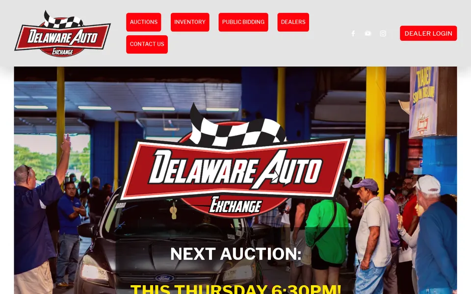 Delaware Auto Exchange website