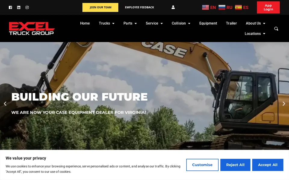 Excel Truck Group - Chesapeake website