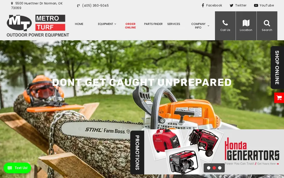 Metro Turf Outdoor Power Equipment website