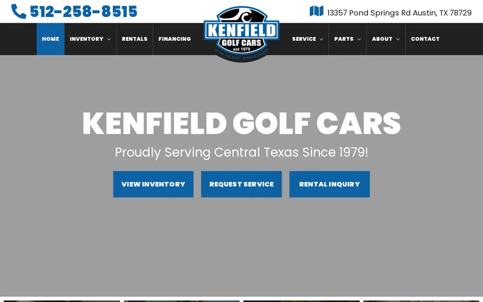 Kenfield Golf Cars LLC website