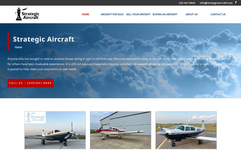 Strategic Aircraft website