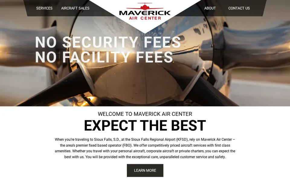 Maverick Air Center website