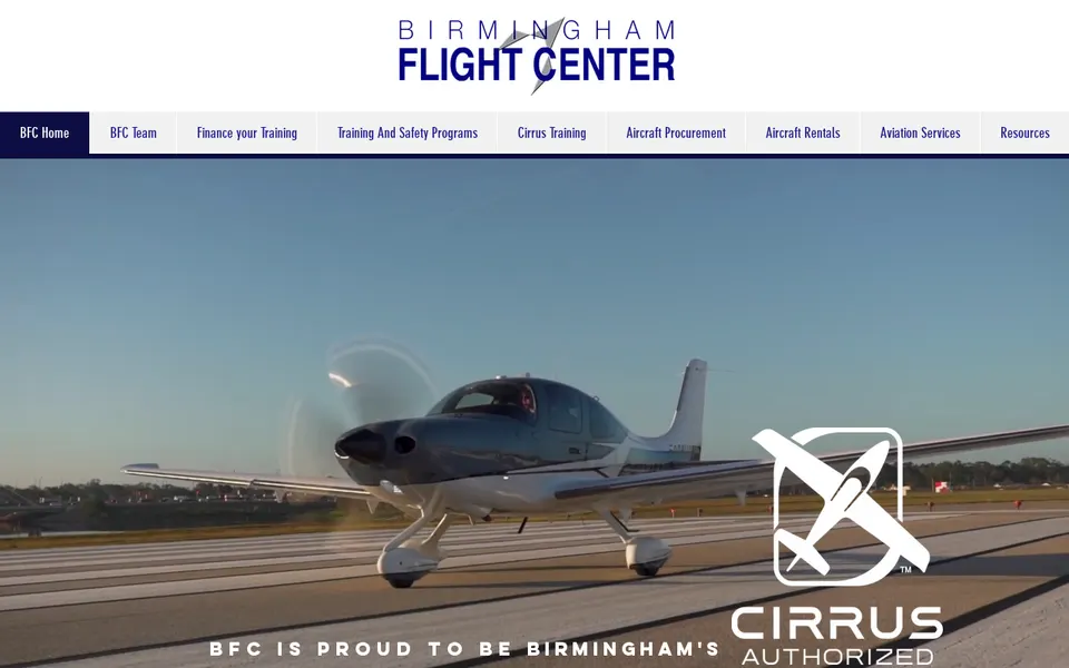 Birmingham Flight Center website