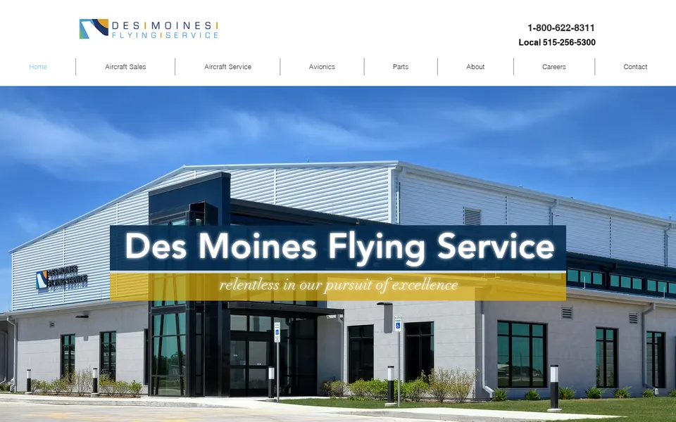 Des Moines Flying Service website
