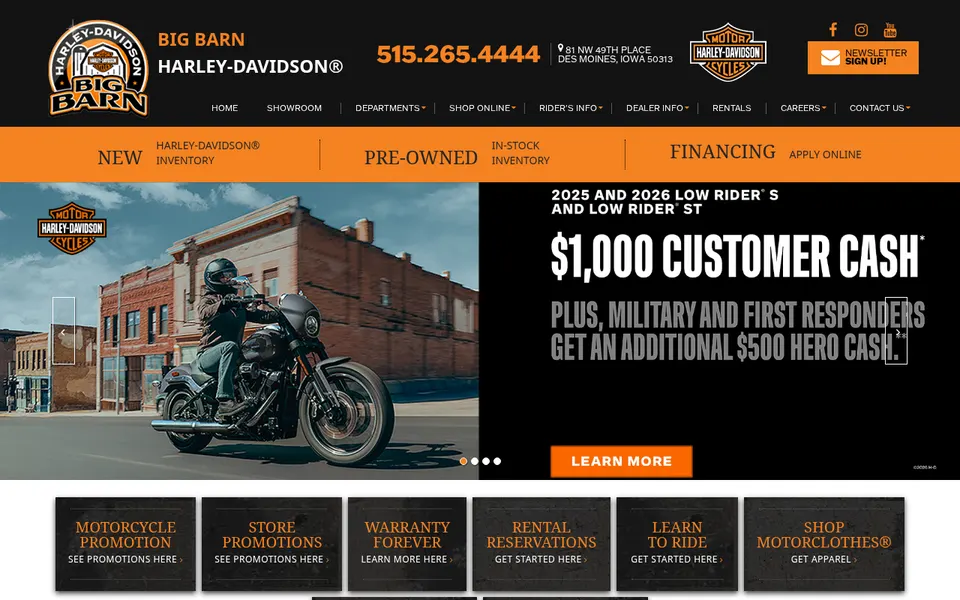 Big Barn Harley-Davidson website