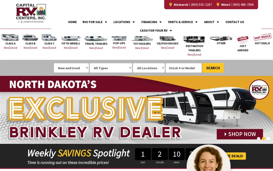 Capital RV Center - Bismarck website