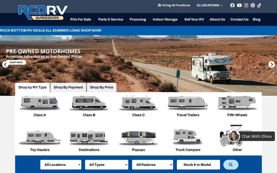 RCD RV Supercenter - Medina website