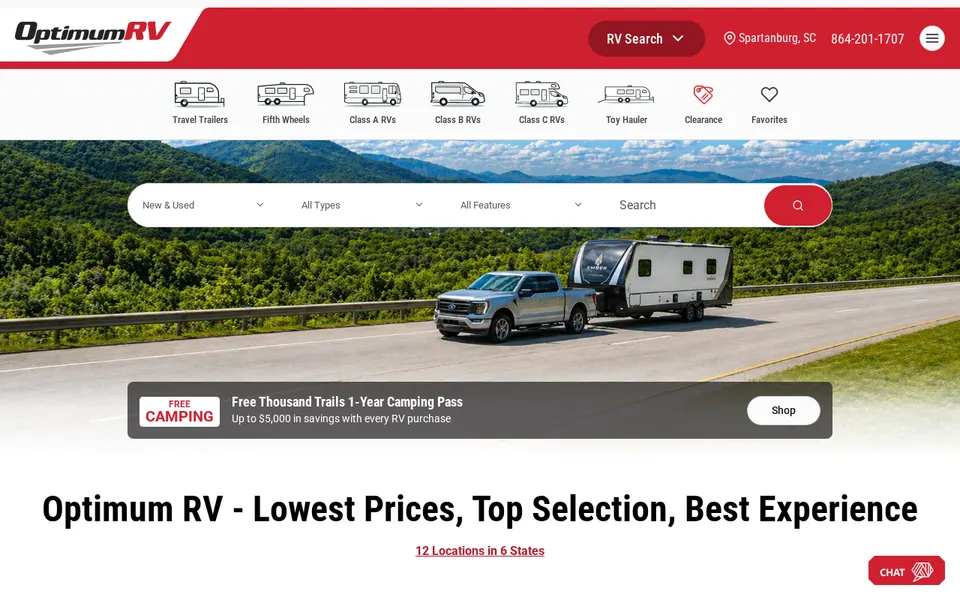 Optimum RV - Oklahoma City (Moore) website