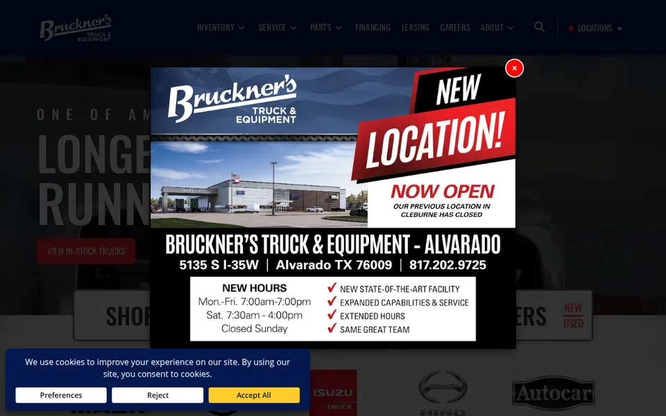 Bruckner's Truck & Equipment - Lowell website