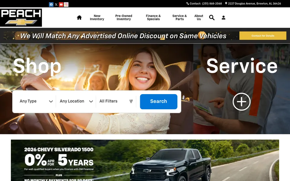 Peach GMC website
