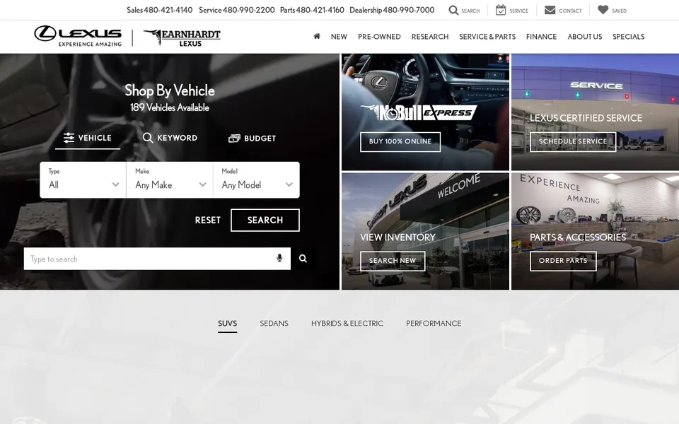 Earnhardt Lexus website