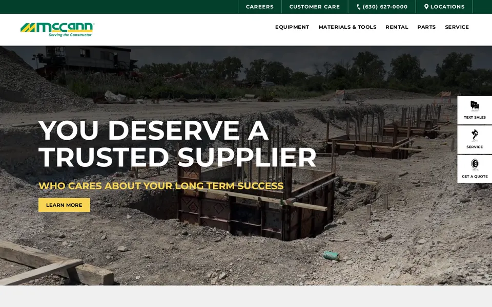 McCann Industries - Wauconda Service Center website