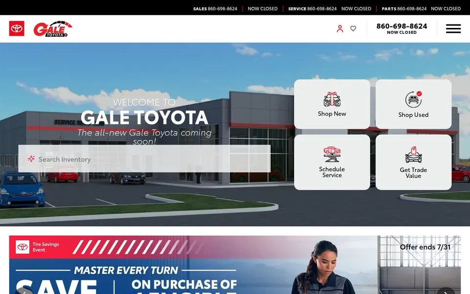 Gale Toyota website