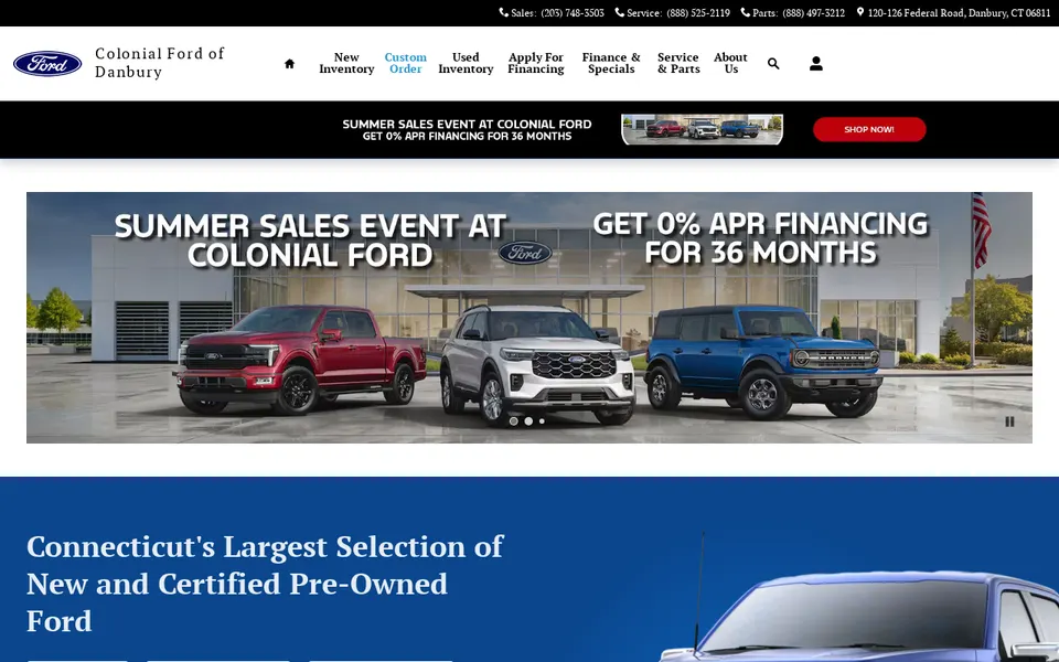 Colonial Ford website