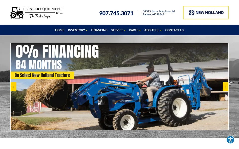 Pioneer Equipment Inc website