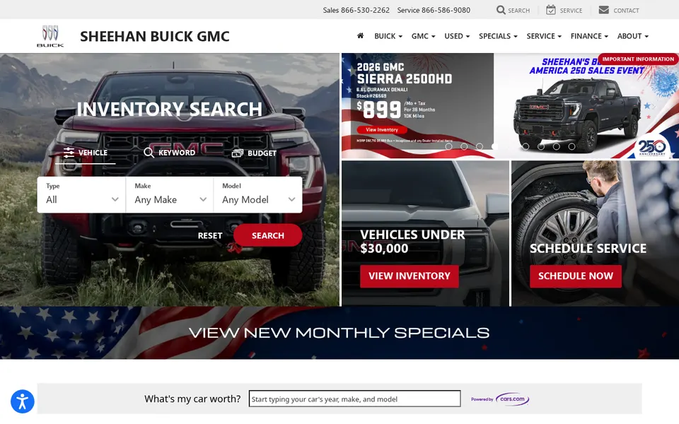 Sheehan Buick GMC website