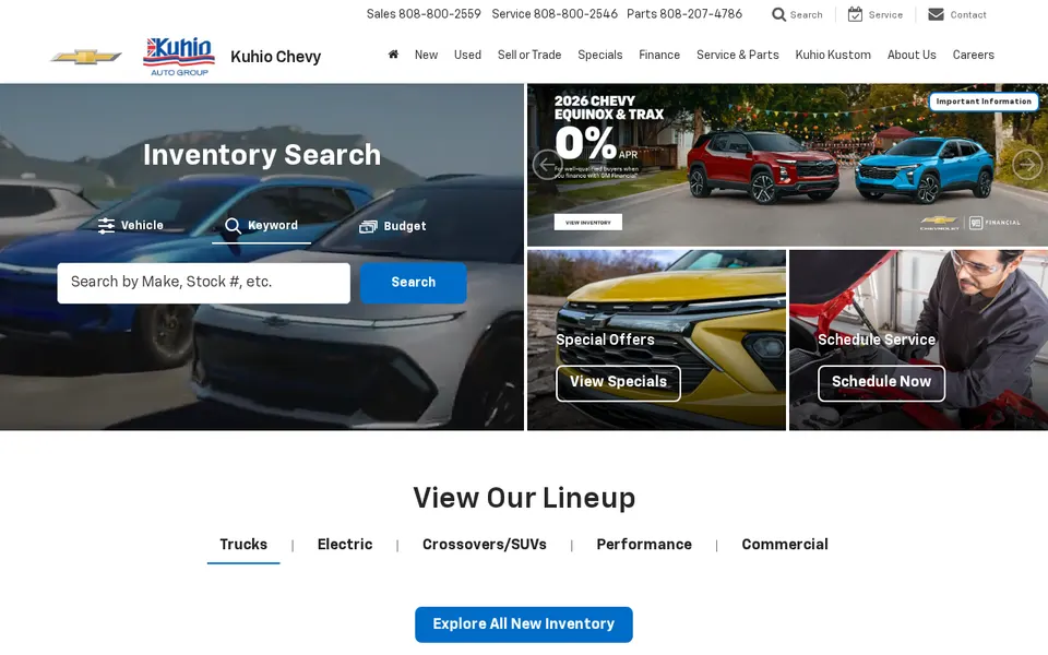 Kuhio Motors website