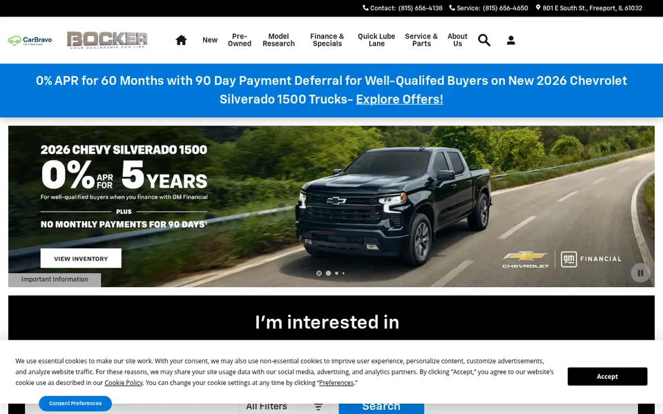 Bocker Auto Group website