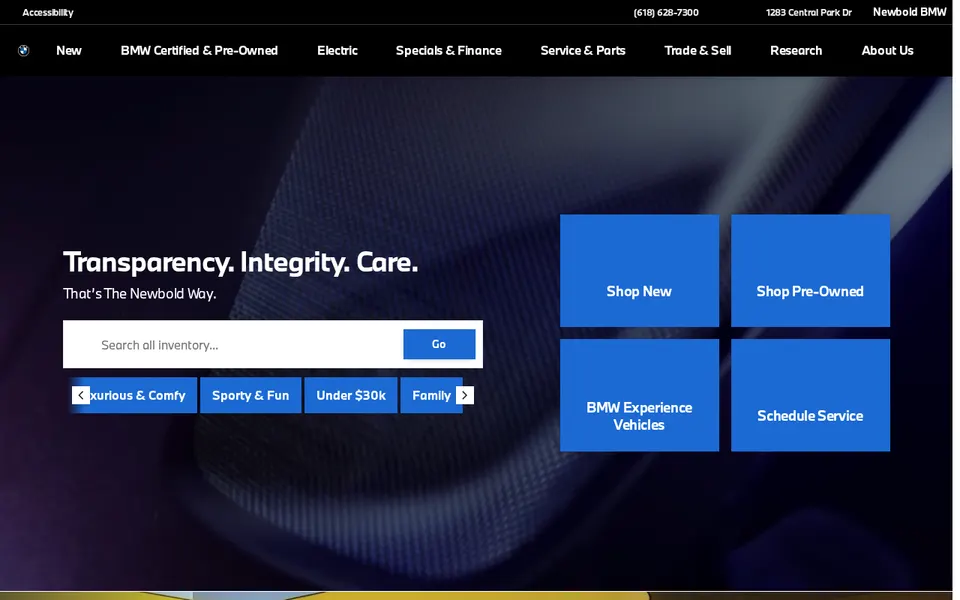 Newbold BMW website
