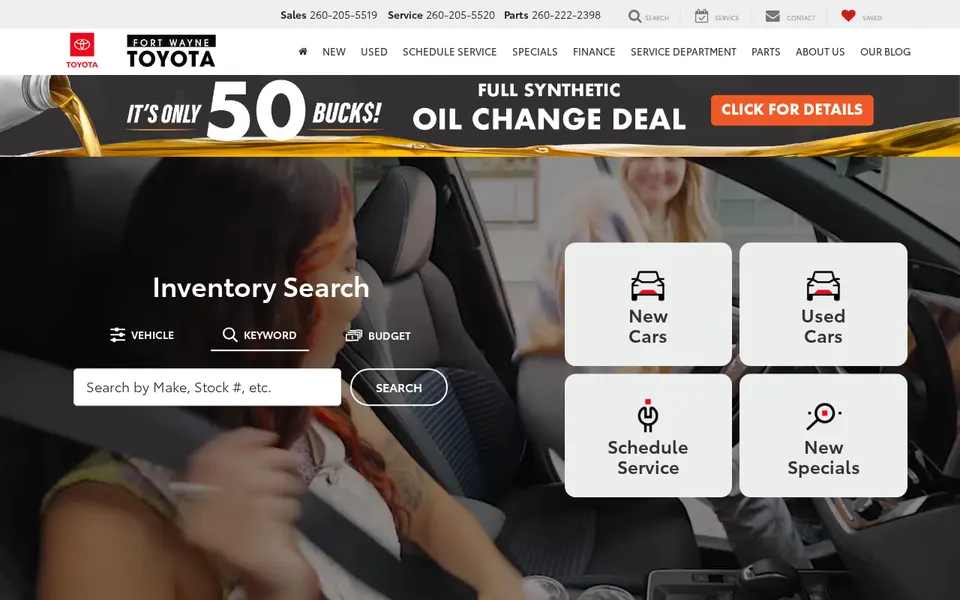 Fort Wayne Toyota website