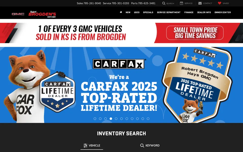 Robert Brogden's Hays GMC website