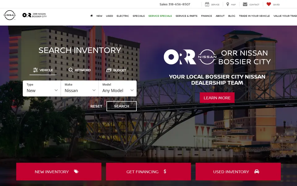 Orr Nissan website