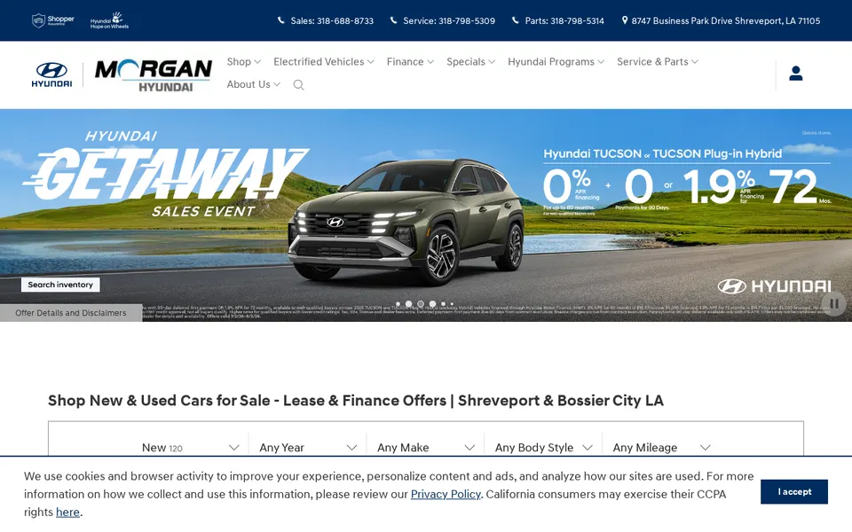 Morgan Buick GMC Shreveport website