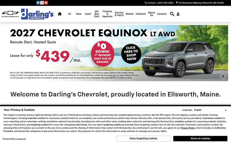 Darling's Chevrolet website