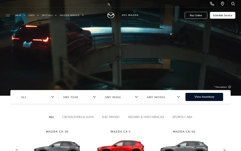 495 Mazda website