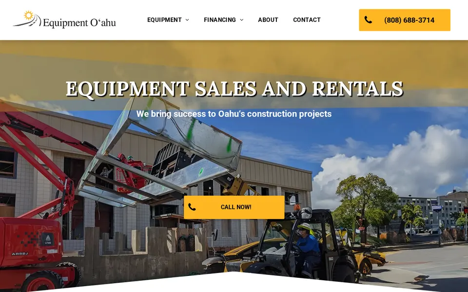 Equipment Oahu website