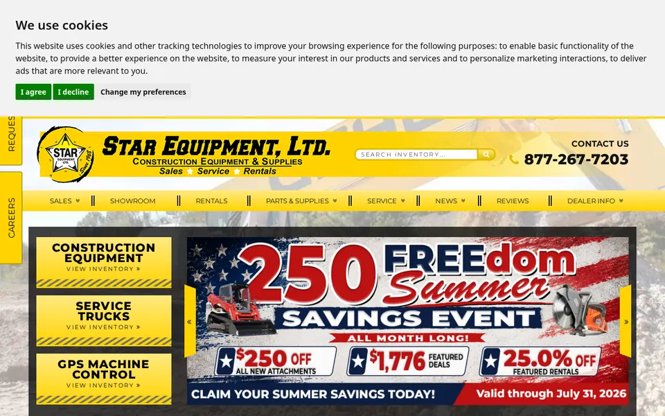 Star Equipment Ltd - Cedar Rapids website