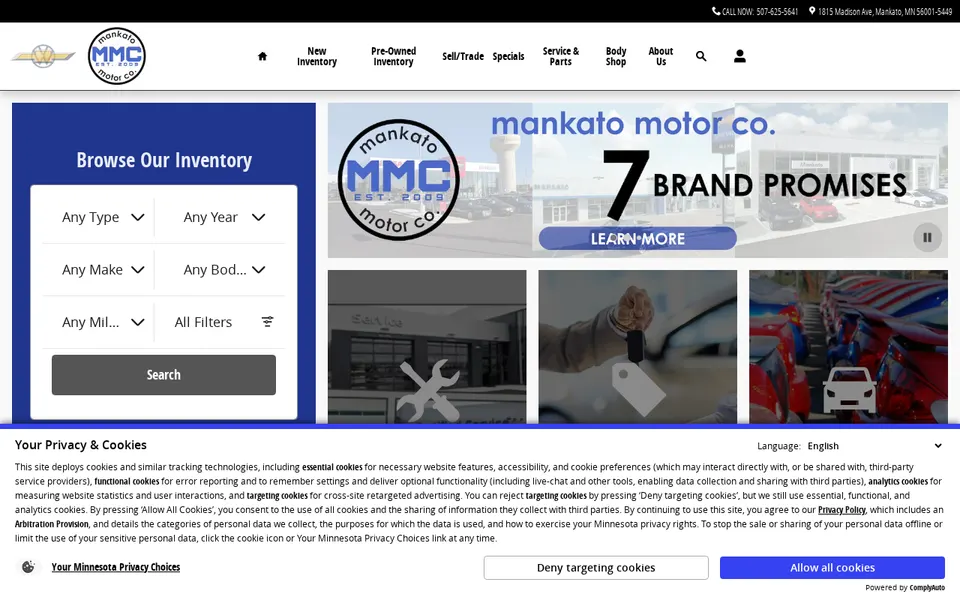 Mankato Motor Co. website