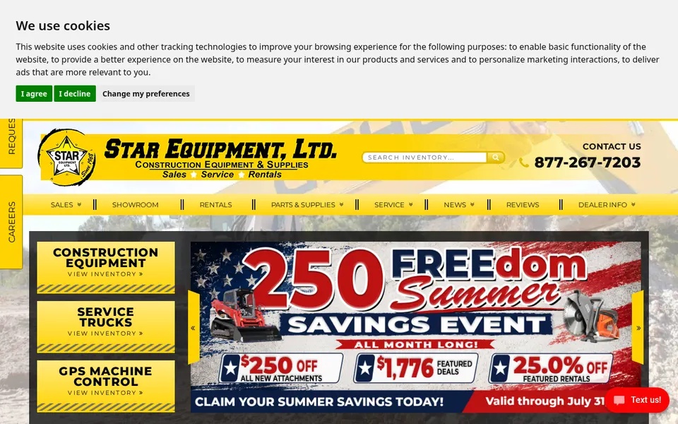 Star Equipment Ltd - Waterloo website