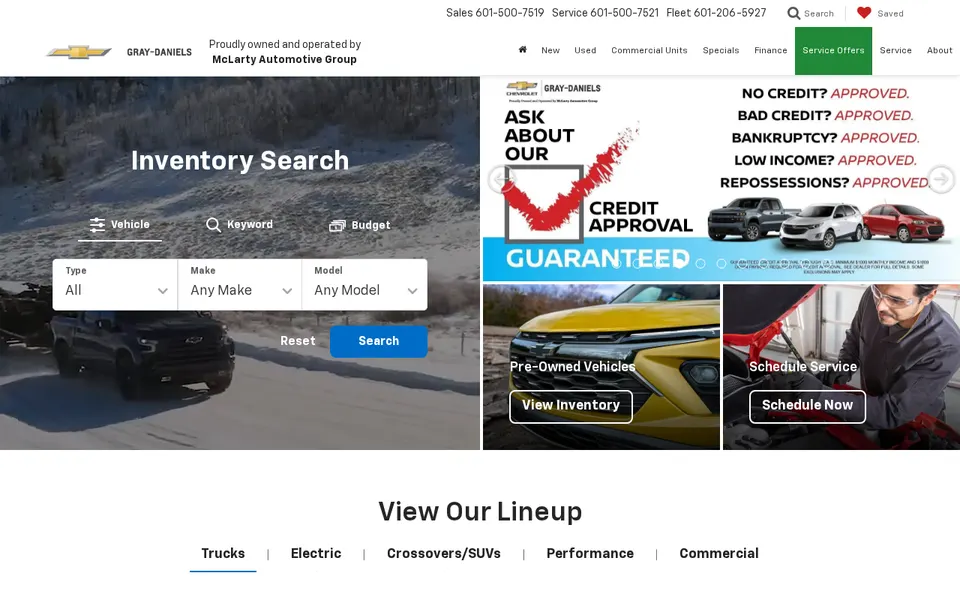 Gray-Daniels Chevrolet website
