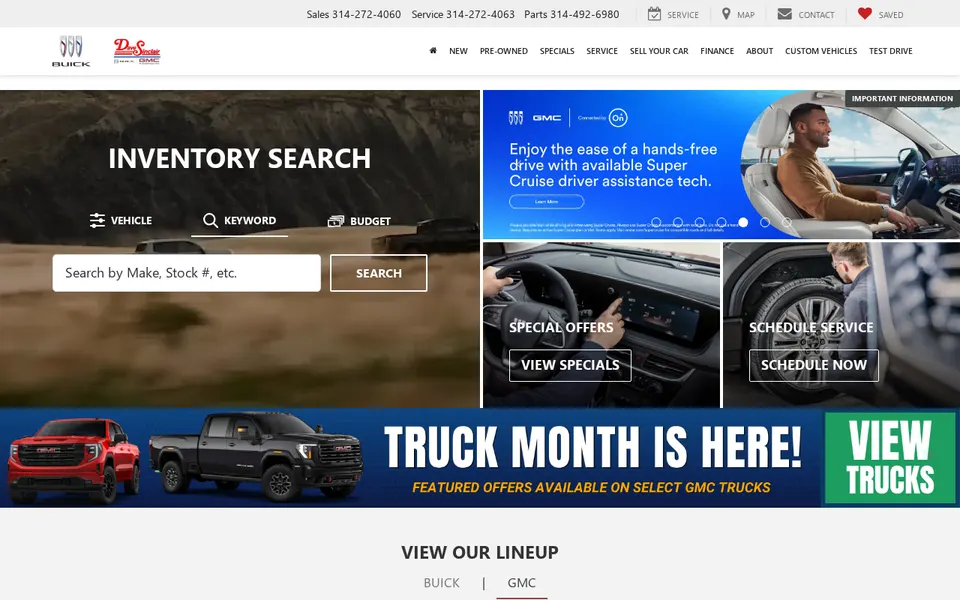 Dave Sinclair Buick GMC website