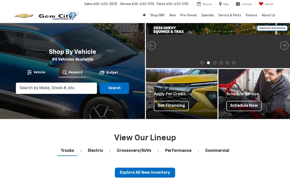Gem City Motors website