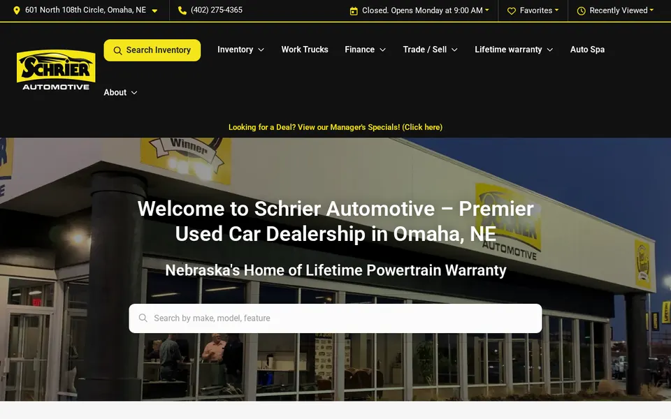 Schrier Automotive website