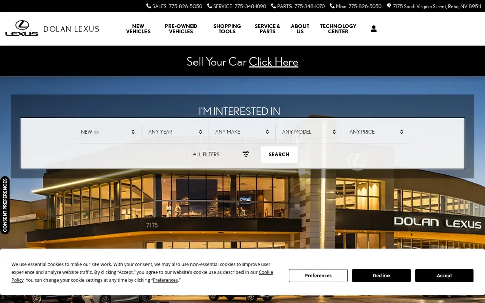 Dolan Lexus website