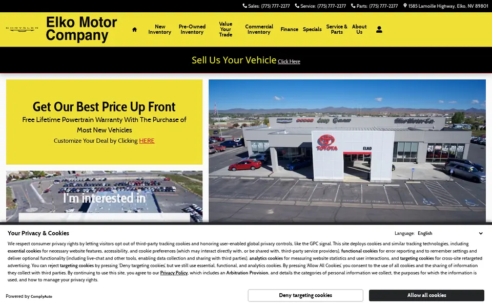 Elko Motor Company website