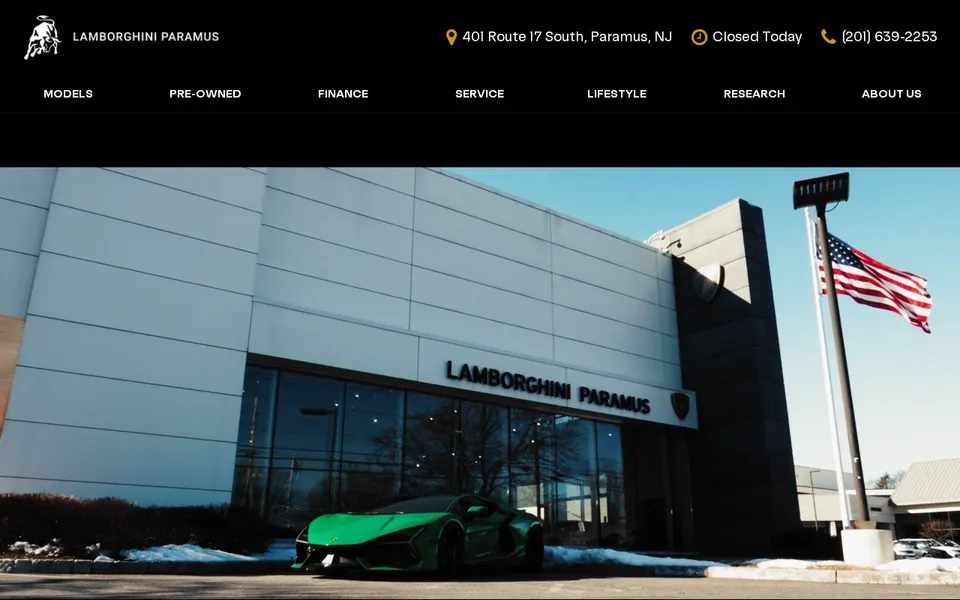 Lamborghini Paramus website