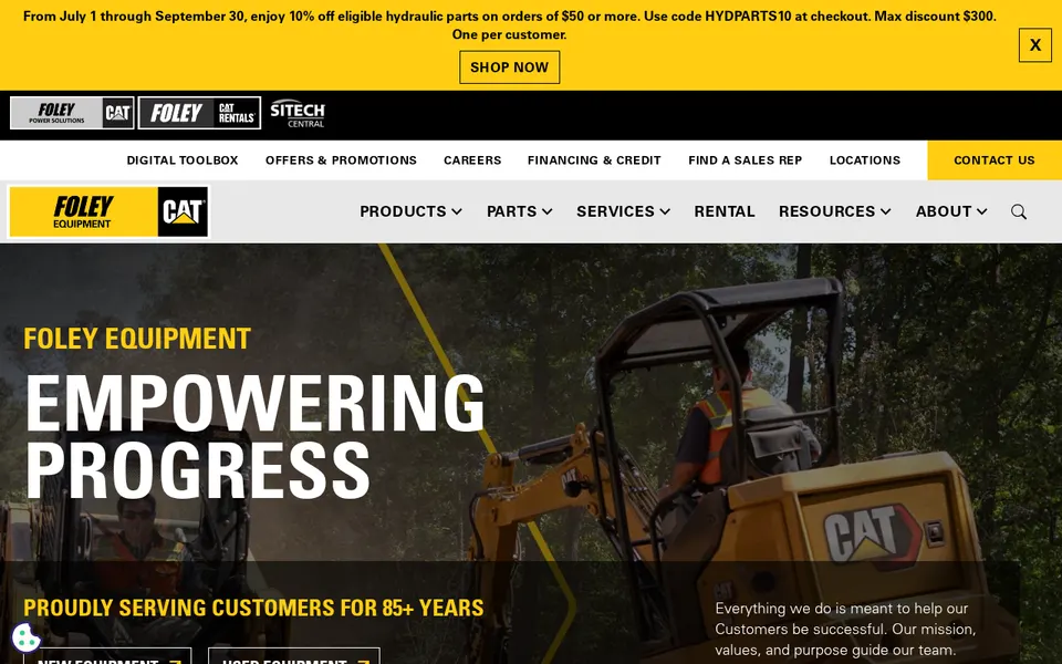 Foley Equipment website