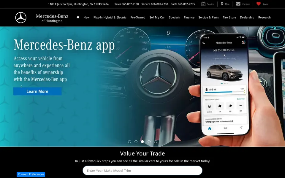 Mercedes-Benz of Huntington website