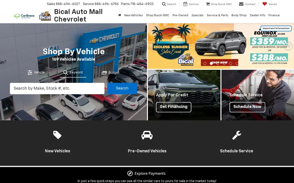 Bical Auto Mall website