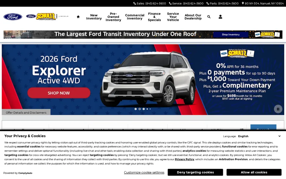 Schultz Ford Inc website