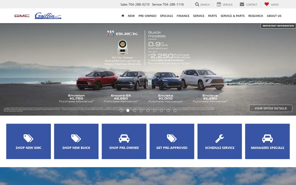 Griffin Buick GMC website