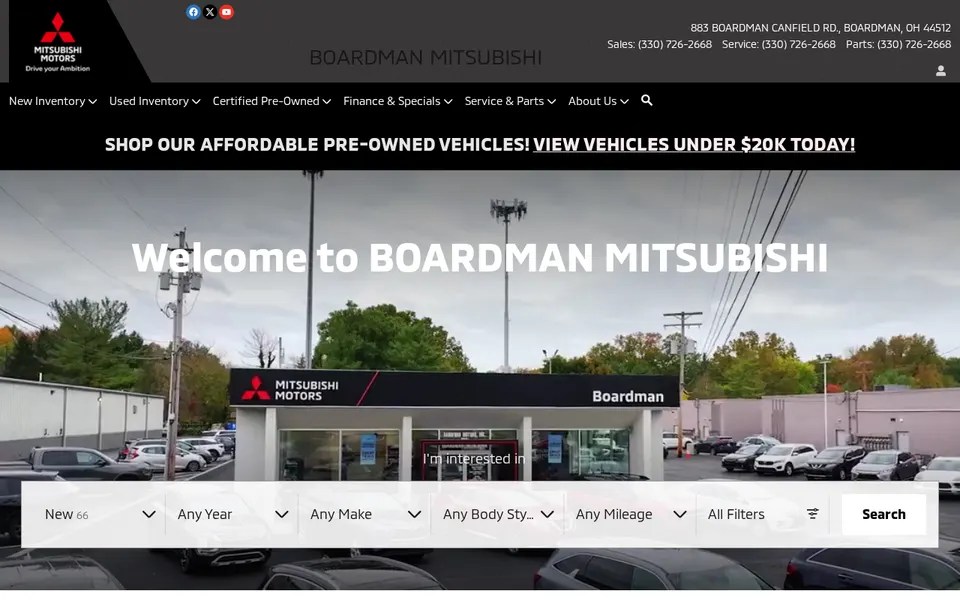 Boardman Mitsubishi website