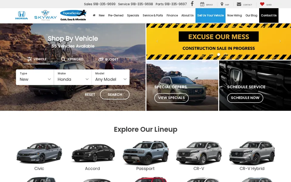 Skyway Honda website