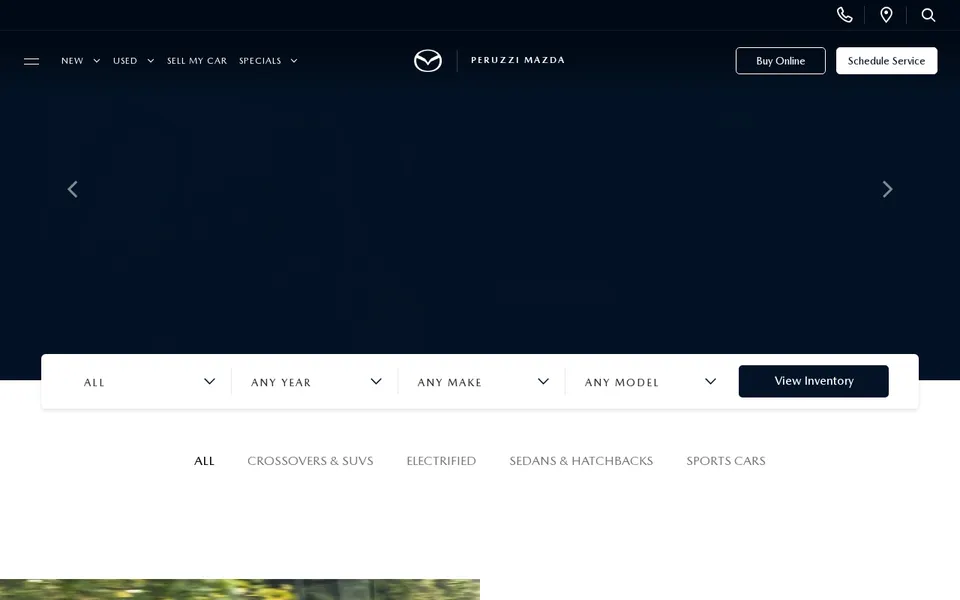 Peruzzi Mazda website