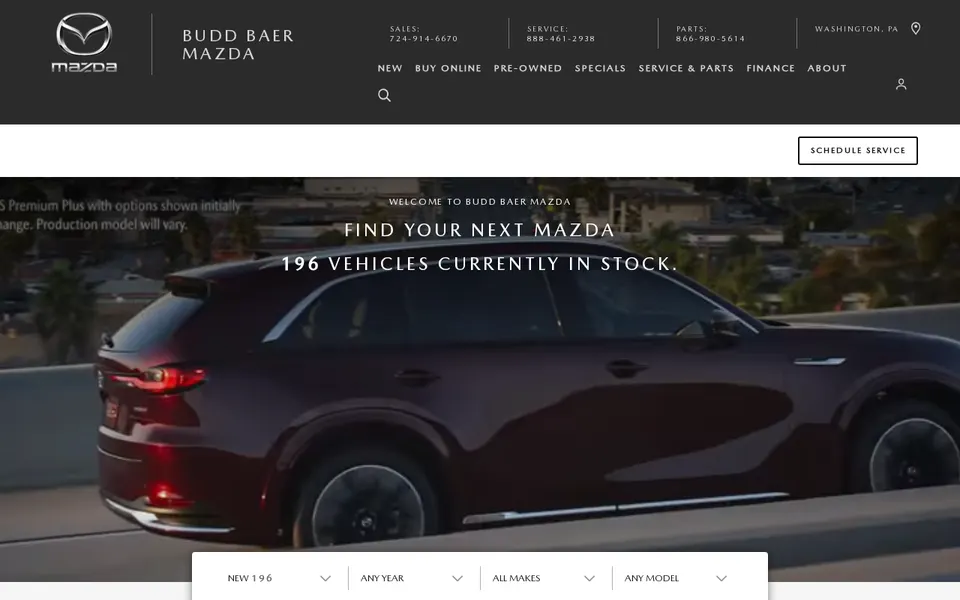 Budd Baer Mazda website
